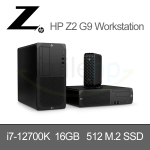 HP Z2 G9 i7-12700K 3.6 12C / 16GB / 512 M.2 SSD